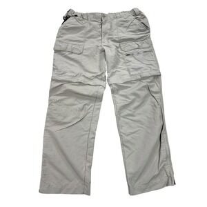 Eddie Bauer Pants Men's Large Beige Sport Convertible‎ Cargo Hiking Outdoors